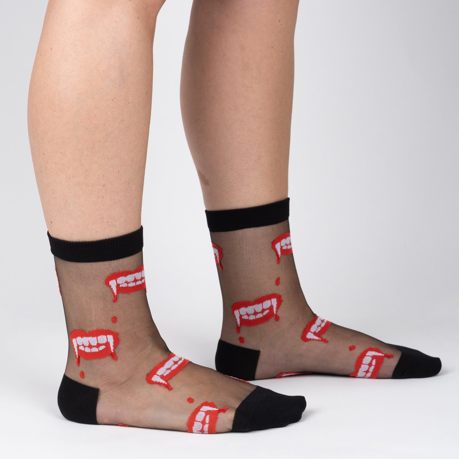 Bite Me Sheer Crew Socks