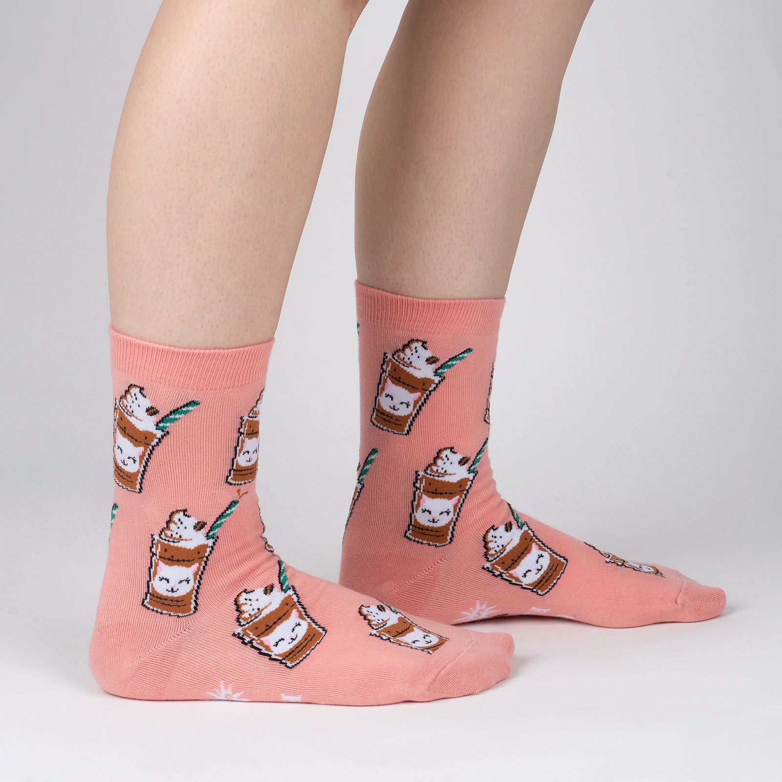 Cat-puccino Crew Socks